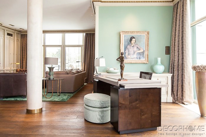 Màu xanh bạc hà trong thiết kế thi công nội thất căn hộ chung cư cao cấp